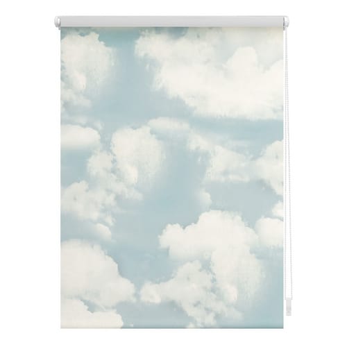 Seitenzugrollo Klemmfix Motiv Wolken, LICHTBLICK ORIGINAL, Lichtschutz, ohne Bohren, freihängend, Klemmfix, bedruckt