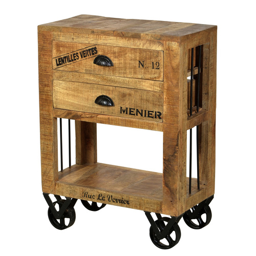 SIT Küchenwagen Rustic, mit schwarzen Schriftzügen, Shabby Chic, Vintage Bild 2