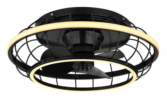 GLOBO LIGHTING Deckenleuchte LINAY, Dimmfunktion, Fernbedienung, Infrarot inkl., Memoryfunktion, Nachtlichtfunktion, Timerfunktion, Ventilatorfunktion, mehrere Helligkeitsstufen, LED fest integriert, warmweiß - kaltweiß, Deckenventilator, Deckenlampe, moderner Ventilator