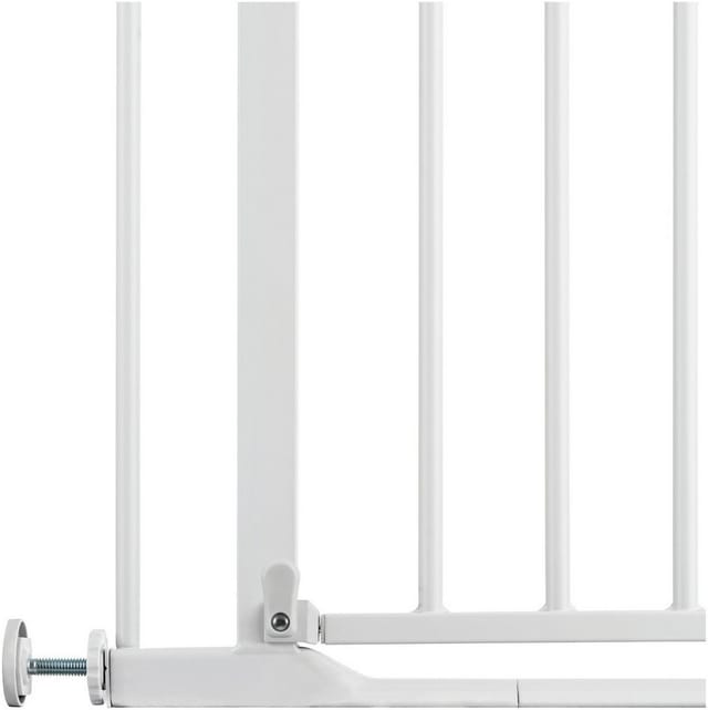 Hauck Türschutzgitter Clear Step Set 2 inklusive Verlängerung 9 cm, White, auch als Treppenschutzgitter verwendbar, 84-89 cm, flacher Durchgang