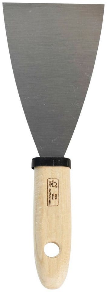 A.S. Création Malerspachtel Edelstahl, Holzgriff, 8 cm breit