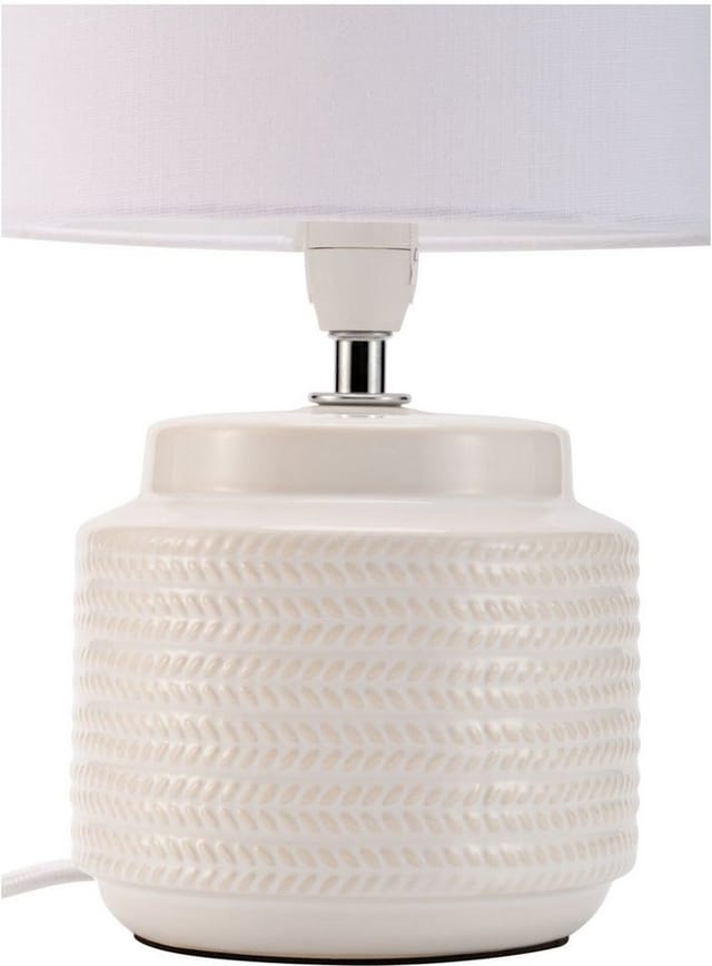 Pauleen Tischleuchte Bright Soul, Ein-/Ausschalter, ohne Leuchtmittel, E14, max. 20W E14, Creme/Beige, 230V, Stoff/Keramik