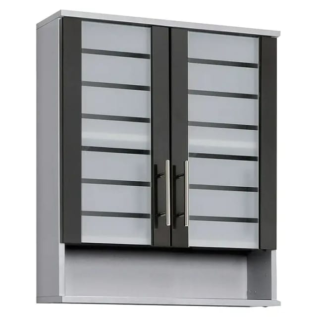 Schildmeyer Hängeschrank Nikosia Breite 60 cm, mit Glastüren, hochwertige MDF-Fronten, Metallgriffe