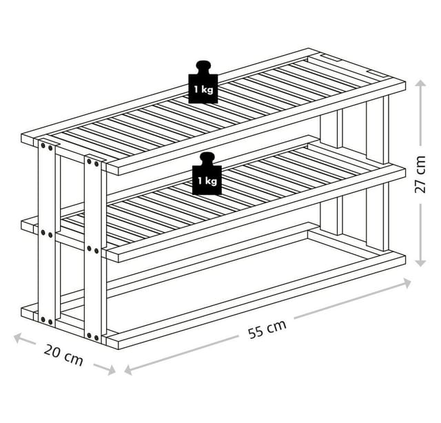 KESPER® Ablageregal, 1-tlg., aus 100% FSC®-zertifiziertem Holz
