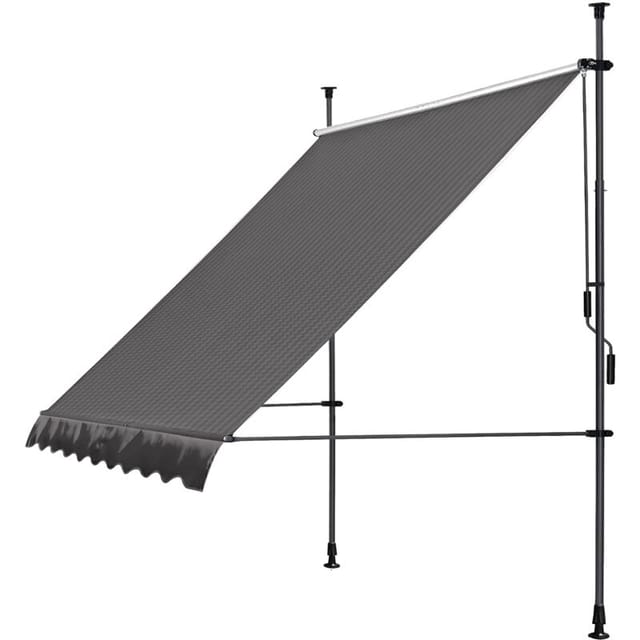 Quick Star Klemm-Senkrechtmarkise 300 cm Breite, 130 cm Ausfall, Neigungswinkel verstellbar
