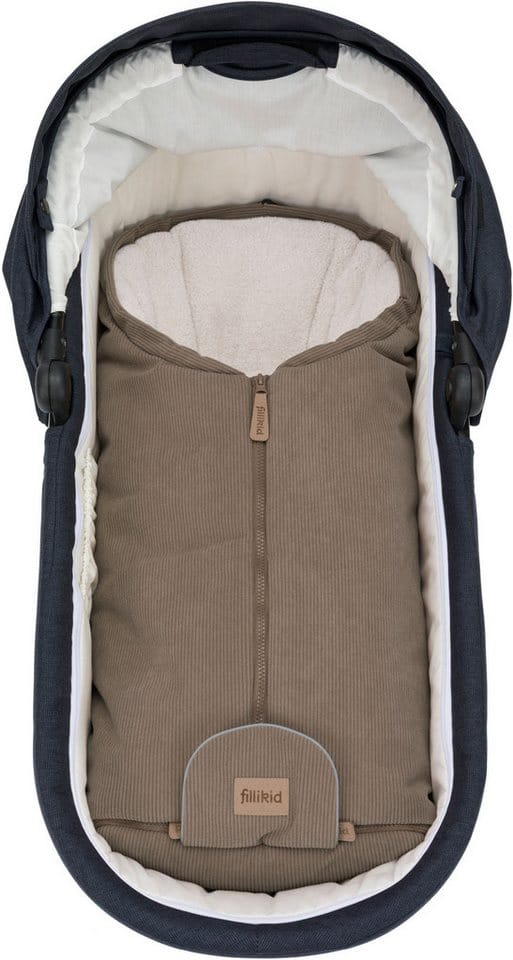 Fillikid Fußsack Nevis Cord, Winterfußsack Gr. 0, für Autositze Gr. 0 und Kinderwagen