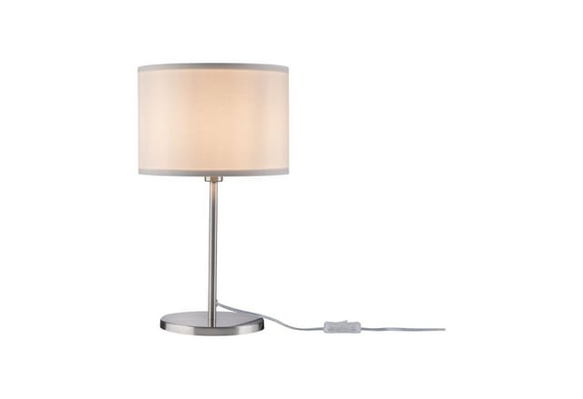 Paulmann Tischleuchte Tessa max.1x40W E14 Creme Eisen gebürstet 230V Metall/Stoff, ohne Leuchtmittel
