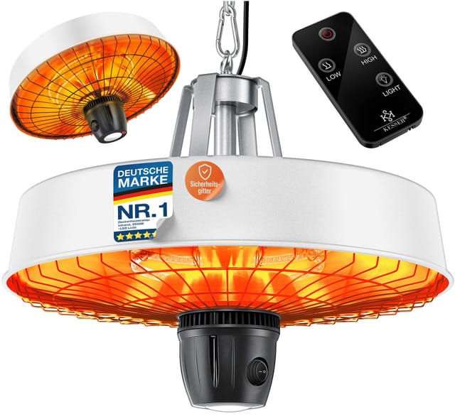 Kesser® Decken-heizstrahler 2500 W Mit Fernbedienung - Weiß