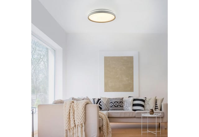JUST LIGHT LED Deckenleuchte MIO, CCT - über Fernbedienung, LED fest integriert, warmweiß - kaltweiß, CCT-Farbtemperatursteuerung, Infrarot-FB, Stufenlos dimmbar, Memory