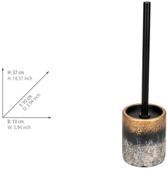 WENKO Badaccessoire-Set Lacona, Set, 3 tlg., bestehend aus Seifenspender, WC-Garnitur, Zahnputzbecher aus Beton