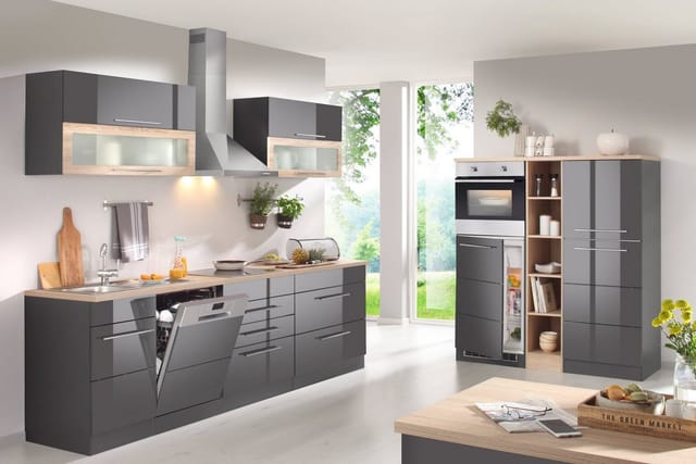 KOCHSTATION Backofen/Kühlumbauschrank KS-Wien Breite 60 cm, Höhe 165 cm, Türanschlag wechselbar
