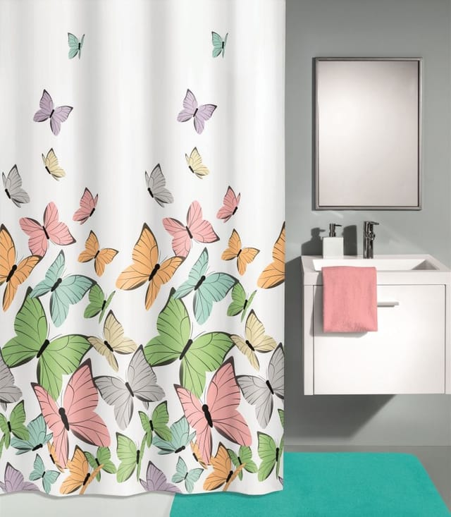 Kleine Wolke Duschvorhang Butterflies Breite 180 cm (1-tlg)