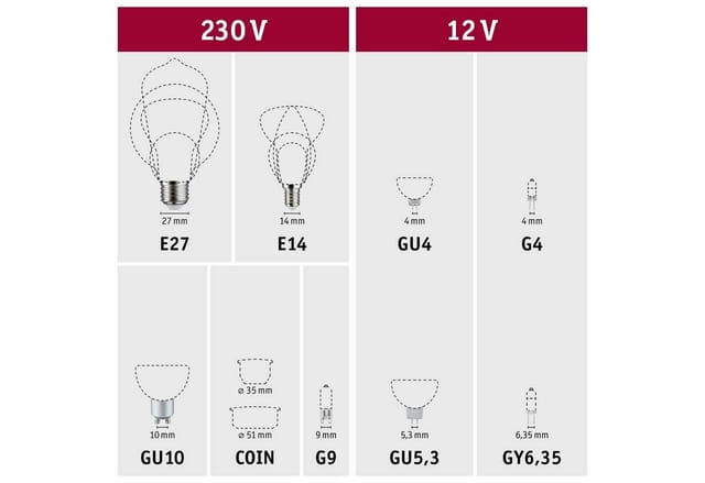 Paulmann LED-Leuchtmittel Eco-Line 3er Pack AGL 840lm 4W 3000K klar 230V, Warmweiß