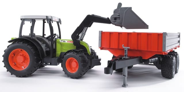 Bruder® Spielzeug-Traktor Claas Nectis 267 F Frontlader mit Bordwandkipper (02112), Made in Europe