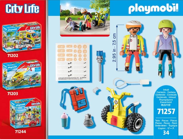 Playmobil® Starter Pack, Rettung mit Balance-Racer (71257), My City Life Konstruktions-Spielset, (34 St), Made in Europe
