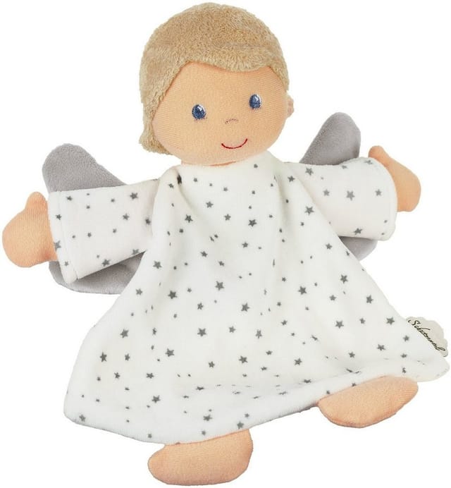 Sterntaler® Schmusetuch Schutzengel M, mit integrierter Rassel und Geschenkbox