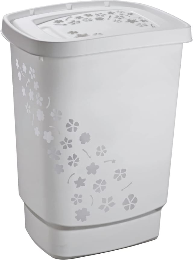 ROTHO Wäschekorb Flowers, 55 Liter, Blumenmuster