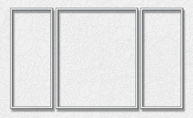 Schipper Bilderrahmen Malen nach Zahlen, Triptychon 80x50 cm, silberfarben, (Set), Made in Germany