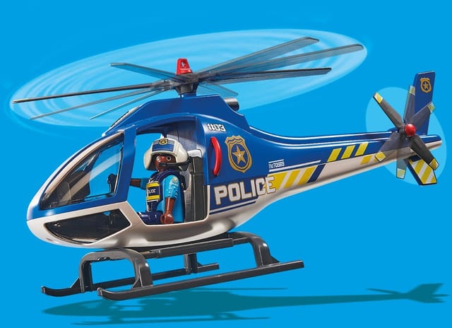 Playmobil® Polizei-Hubschrauber: Fallschirm-Verfolgung (70569), My Action Heroes Konstruktions-Spielset, (19 St), Made in Germany