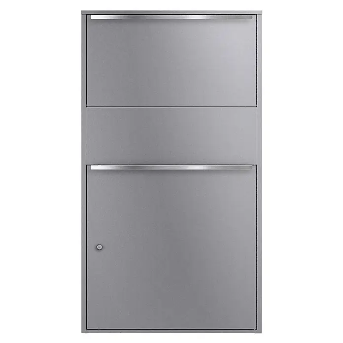 Metzler Paketbox XL BISPO MAX (L x B x H: 45,4 x 72 x 128,5 cm, Graualuminium, Stahl, Paketfach)