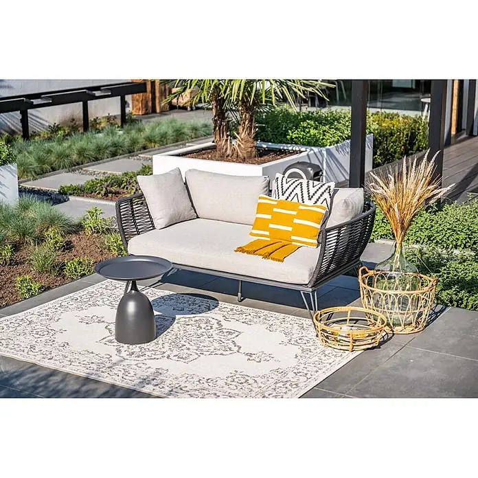 Garden Impressions Loungesofa (B x T x H: 97 x 175 x 73 cm, Aluminium, Polyester, Schwarz/Sand)