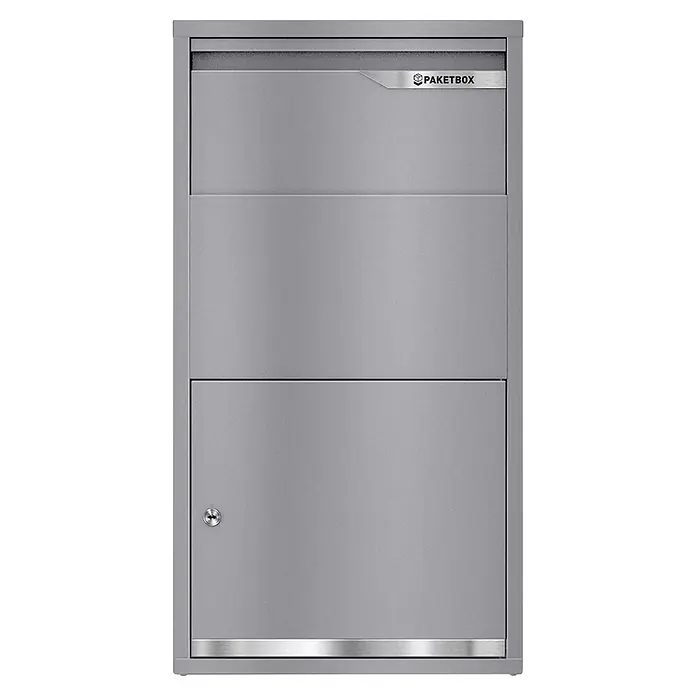 Metzler Paketbox Avalon 3 (L x B x H: 22 x 44 x 82,2 cm, Graualuminium, Stahl, Paketfach, Fassungsvermögen: 34 l)
