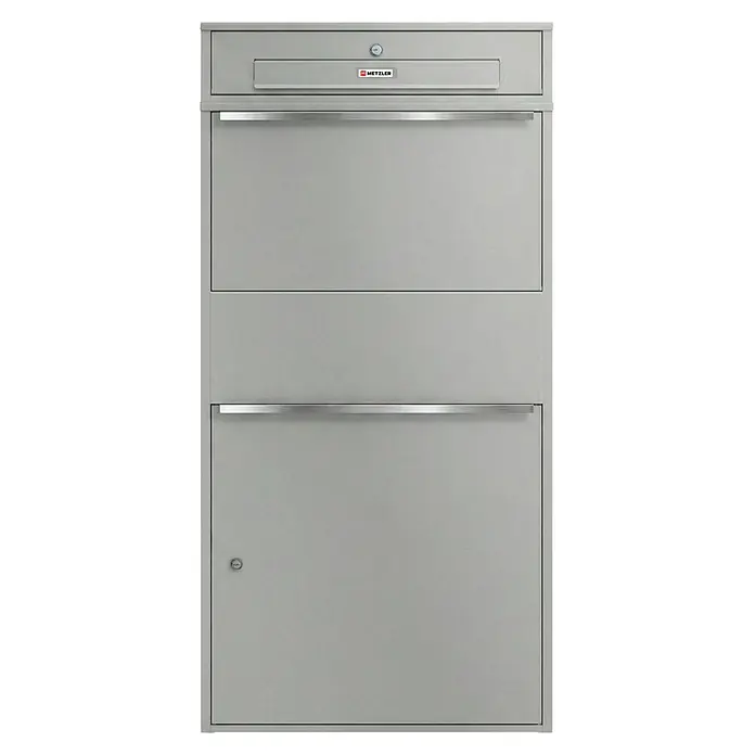 Metzler Paketbox XL BRFK MAX RE (L x B x H: 45,4 x 72 x 145 cm, Graualuminium, Stahl, Paketfach)