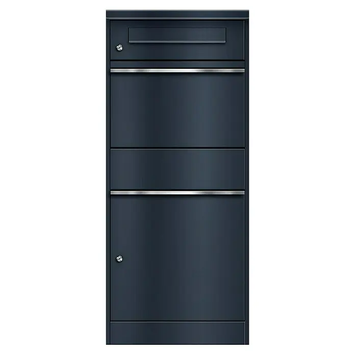 Metzler Paketbox BRFK BISPO SF (L x B x H: 37 x 50,2 x 112 cm, Anthrazit, Stahl, Paketfach, Mit Seitenfenster)