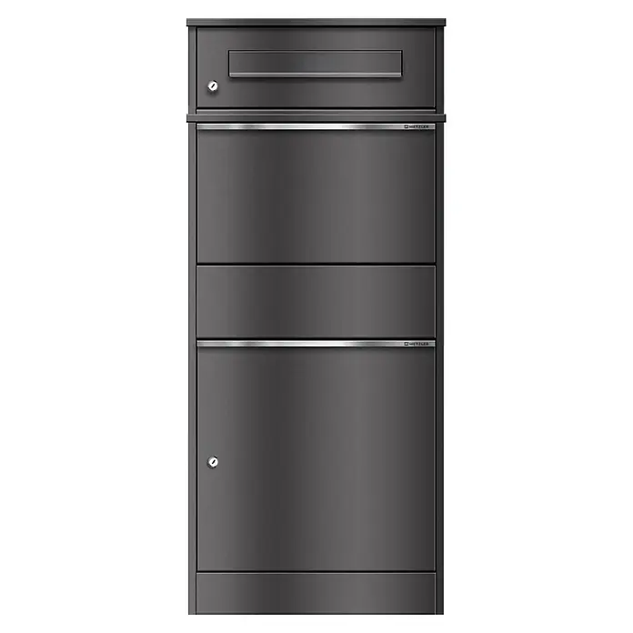 Metzler Paketbox BRFK BISPO (L x B x H: 37,4 x 50,3 x 112,9 cm, Eisenglimmer, Stahl, Paketfach)