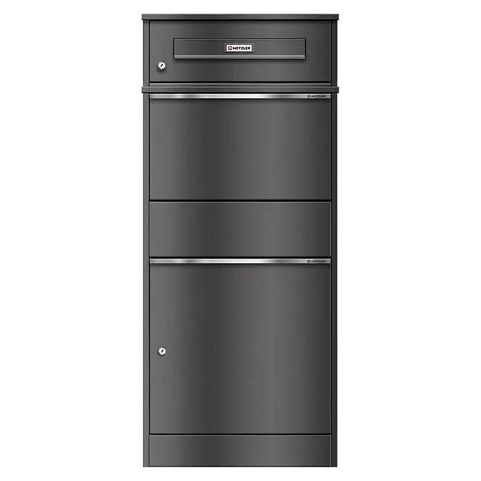 Metzler Paketbox BRFK BISPO RE (L x B x H: 37,4 x 50,3 x 112,9 cm, Eisenglimmer, Stahl, Paketfach)
