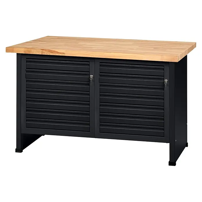 Küpper Profi Modul System Werkbank (B x L: 128 x 70 cm, Arbeitshöhe: 89 cm, Schwarz)