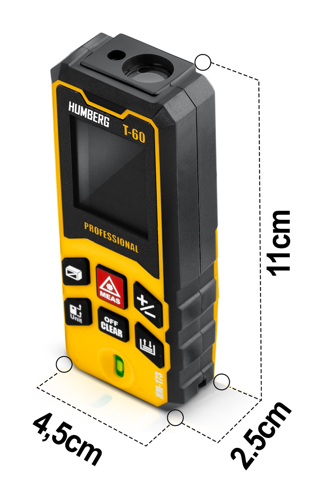 HUMBERG Entfernungsmesser Laser 60m ±1,5mm Genauigkeit Pythagoras Fläche Volumen Bild 6