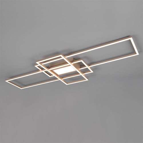 Trio LED-Deckenleuchte Irvine 105x42 cm warm beige dimmbar CCT
