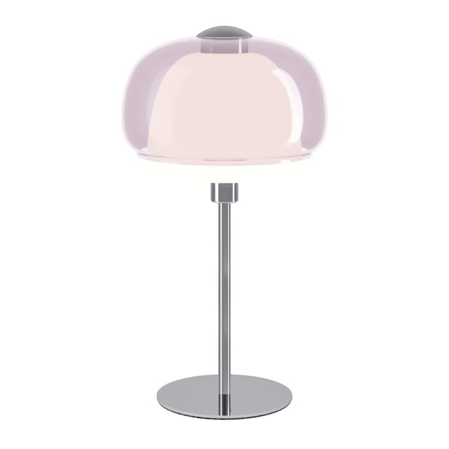 Eglo Tischleuchte Belomontejo E27 Ø22 cm chrom/weiß/pink