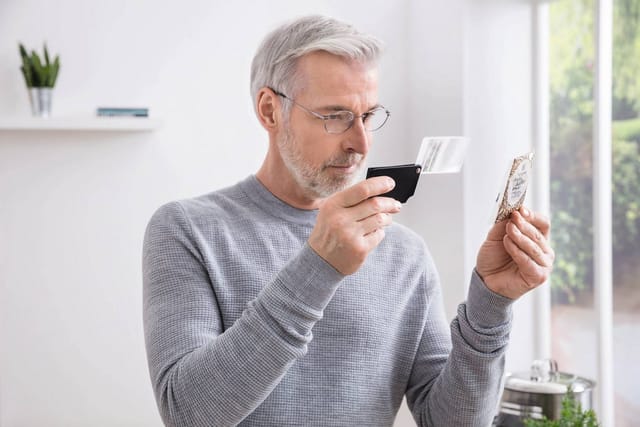 Eschenbach Optik Einschlaglupe visoPOCKET, 1-tlg., Hochwertige Lupe im Taschenformat mit Lederetui