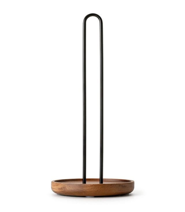 Continenta Küchenrollenhalter Akazie, Ø 14 x 31,6 cm, (1-St)