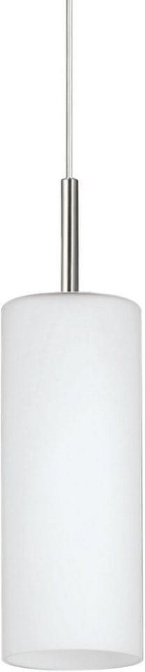 EGLO Hängeleuchte TROY 3 Pendellampe, Stahl und Glas, E227, IP20, Esstischlampe, Lampe, Leuchtmittel wechselbar, ohne Leuchtmittel, Hängeleuchte, H110 x Ø11, nickel-matt, 1X40W exkl.