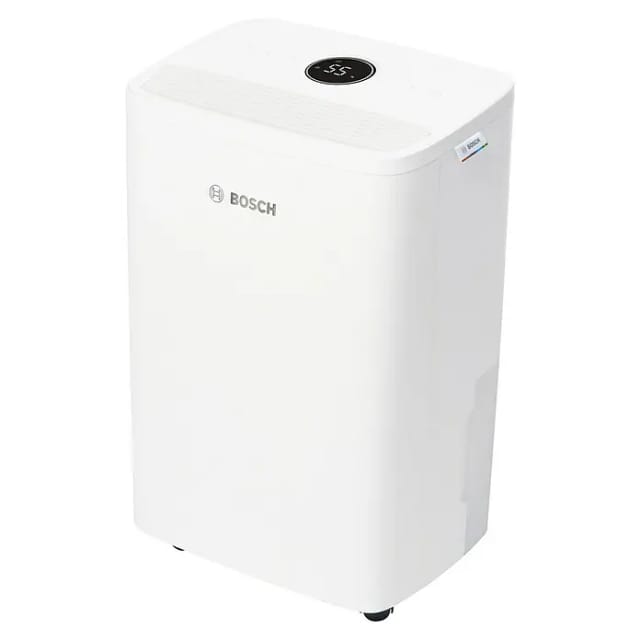 BOSCH Luftentfeuchter Dry 1000 - Ideal für die Wohnung & schnelle Trocknung der Wäsche, Entfeuchtung 10 l/Tag, Tank 2,5 l, Ultra-leiser Betrieb, nur 34 dB(A)