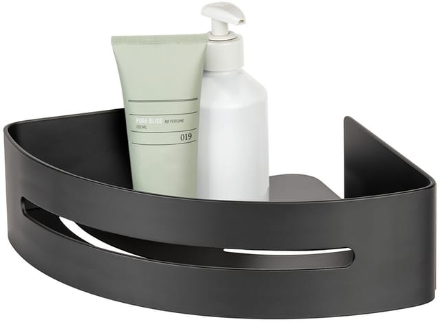 WENKO Eckregal Turbo-Loc® Modell Bivio, aus Aluminium für Shampoo, rostfrei, Befestigen ohne Bohren