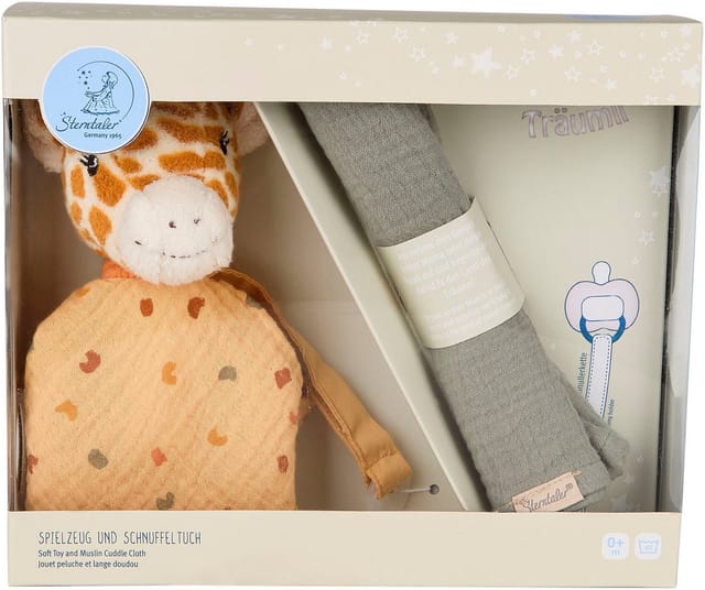 Sterntaler® Schmusetuch Träumli-Set Giraffe Kaya, (Set, 2-tlg)