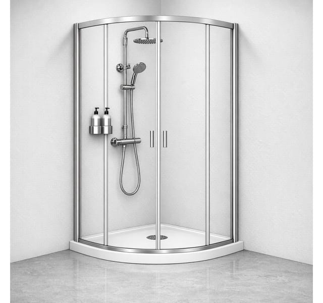 welltime Runddusche New Summer, BxT: 90x90 cm, Einscheibensicherheitsglas, Klarglasscheiben