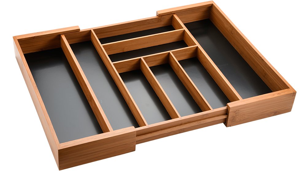 KESPER® Besteckeinsatz variabler Besteckkasten, aus FSC-zertifiziertem Bambus (1 St), zweiseitig ausziehbar Bild 2