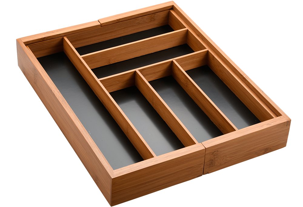 KESPER® Besteckeinsatz variabler Besteckkasten, aus FSC-zertifiziertem Bambus (1 St), zweiseitig ausziehbar Bild 4