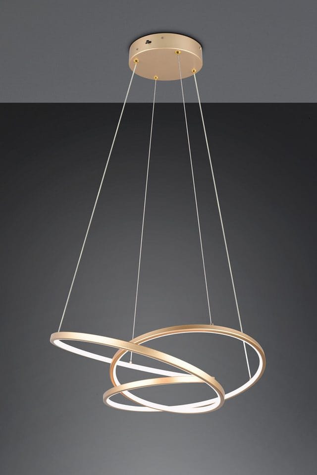 TRIO Leuchten LED Pendelleuchte DARVIN, LED Hängelampe 34W 4500 Lumen, dimmbar, Lichtfarbe einstellbar, Dimmfunktion, LED fest integriert, warmweiß - kaltweiß, CCT 2300/3000/4000K warmweiß-kaltweiß, höhenverstellbar bis max 150cm