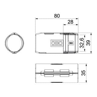 OBO Bettermann Verbindungsmuffe Quick-Pipe 3000 MMS M32 RW