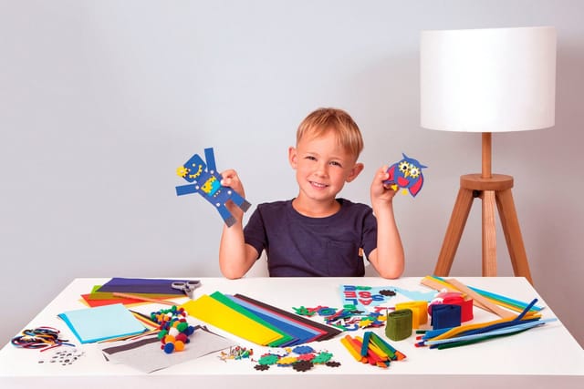 Lena® Kreativset Bastelkoffer Jumbo, blau