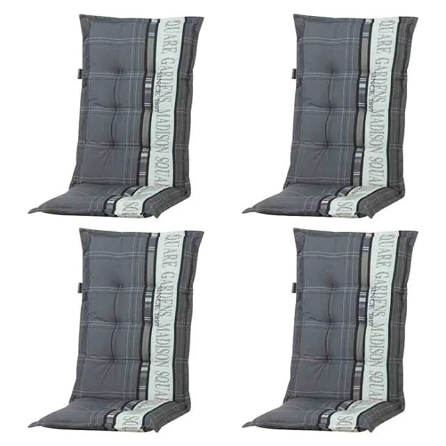 Madison Hochlehnerauflage Garden, TOPSELLER!, (Set, 4 St., 4x Auflagen für Hochlehner/Klappsessel, OTTOs Choice), Baumwolle/Polyester
