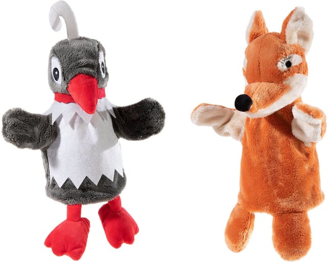 Heunec® Handpuppe Sandmann-Set: Fr. Elster & Hr. Fuchs (Set, 2-tlg), enthält recyceltes Material