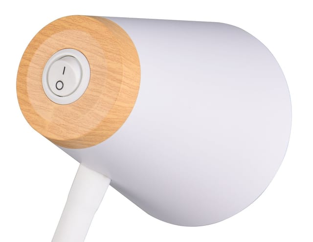 Reality Leuchten LED Tischleuchte PONGO, LED Tischleuchte m. Kippschalter, 4,5W 500 Lumen 3000K warmweiß, Ein-/Ausschalter, LED fest integriert, Warmweiß, flexibel verstellbare Leselampe, Schreibtischlampe Höhe 36cm
