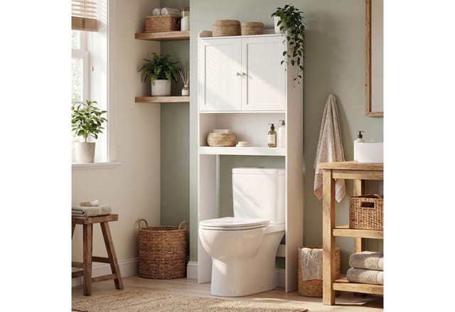 VASAGLE Badregal Toilettenregal, Badezimmerschrank, Schmales WC Regal, Hochschrank, 62,4 x 20 x 170 cm, für Bad, mit Türen, Schmales WC Regal